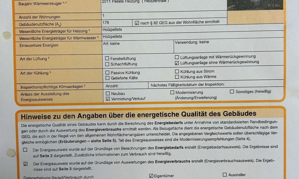 Energieausweis Seite 1